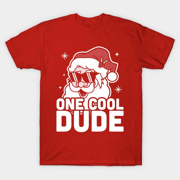 One Cool Dude Santa Claus with Sunglasses Funny Christmas T-Shirt by OrangeMonkeyArt